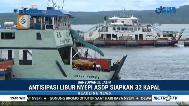 ASDP Siapkan 32 Kapal di Penyeberangan Ketapang-Gilimanuk