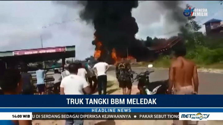 Mesin Pompa Rusak, Truk Tangki BBM Meledak