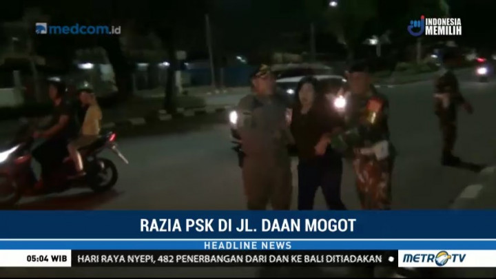 Satpol PP Razia PSK di Jalan Daan Mogot