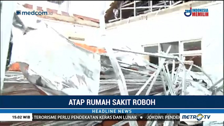 Atap RSAL Dr Ramelan yang Roboh Baru Direnovasi Tiga Bulan Lalu