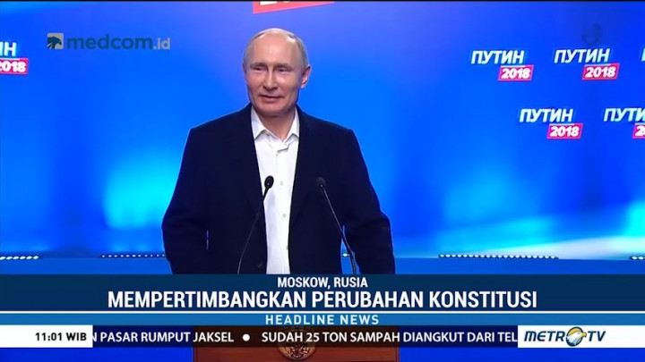 Putin Tunggu Hasil Resmi Pilpres Rusia
