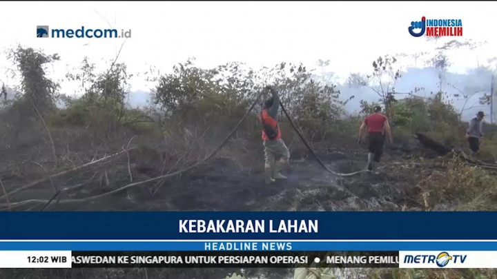 Petugas Kewalahan Padamkan Kebakaran Lahan di Mandailing Natal