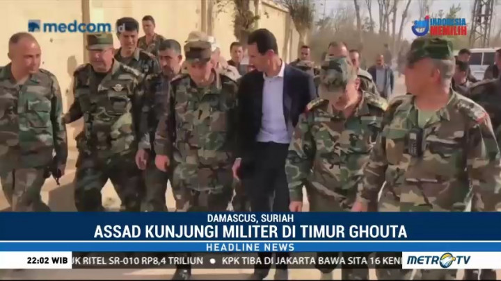 Presiden Assad Kunjungi Pasukan Suriah di Timur Ghouta