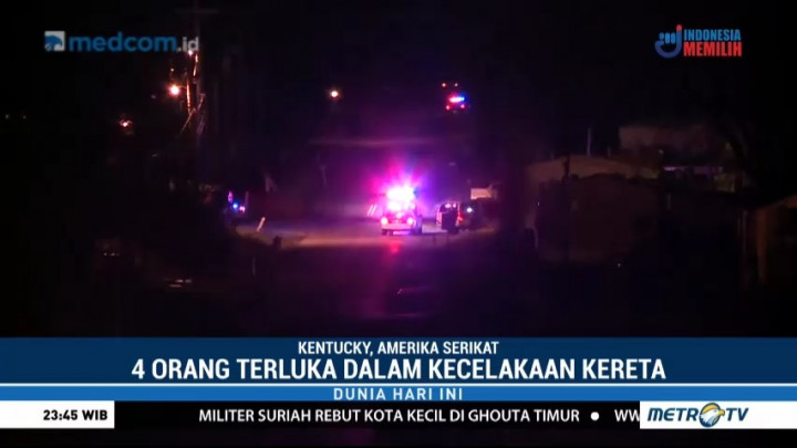 Dua Kereta Barang Tabrakan di Kentucky, 4 Orang Terluka