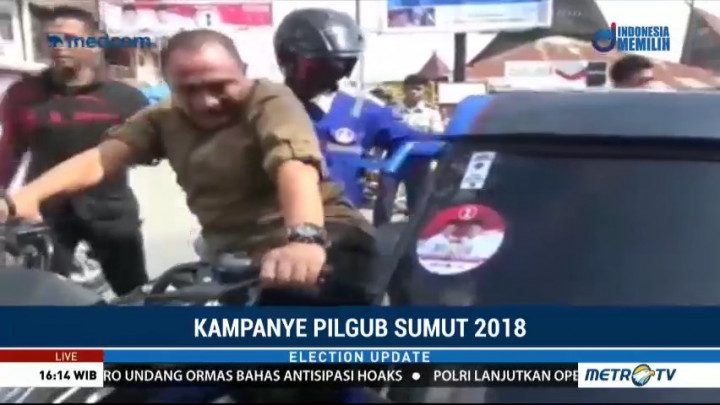 Edy Rahmayadi Keliling Kota dengan Becak Motor, Djarot Kunjungi Candi