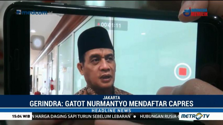 Gatot Nurmantyo Mendaftar Jadi Capres Gerindra