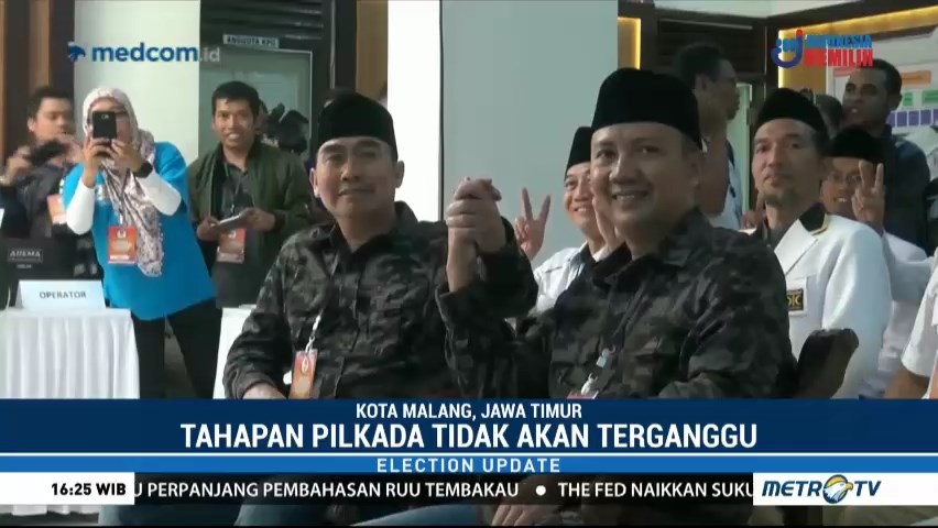 Dua Calon Wali Kota Jadi Tersangka, Pilkada Malang Tak Terganggu