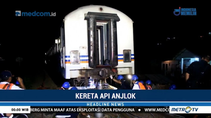 KA Lodaya Solo Balapan-Bandung Anjlok di Garut