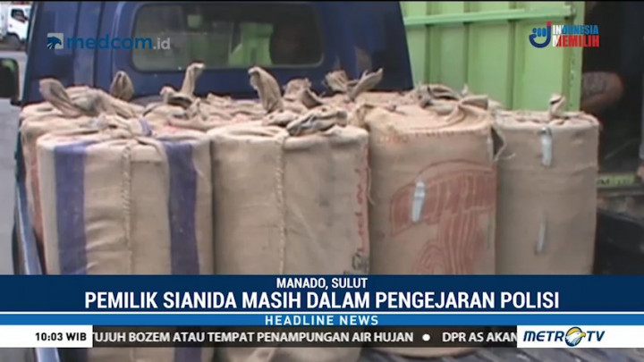 Polda Sulut Amankan 2.600 Kg Sianida