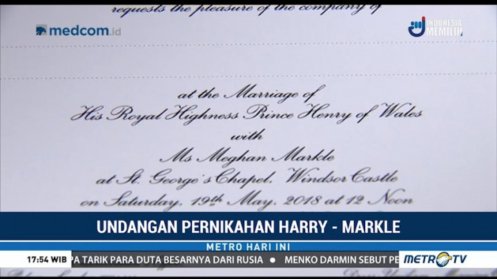 Pangeran Harry Mulai Menyebar Undangan Pernikahannya