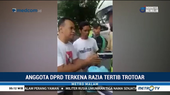 Anggota DPRD DKI Kena Razia Tertib Trotoar