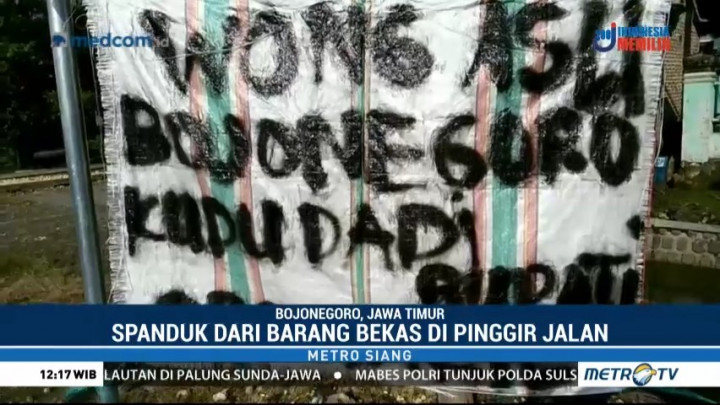 Spanduk Seruan tak Memilih Calon Tertentu Bermunculan di Bojonegoro