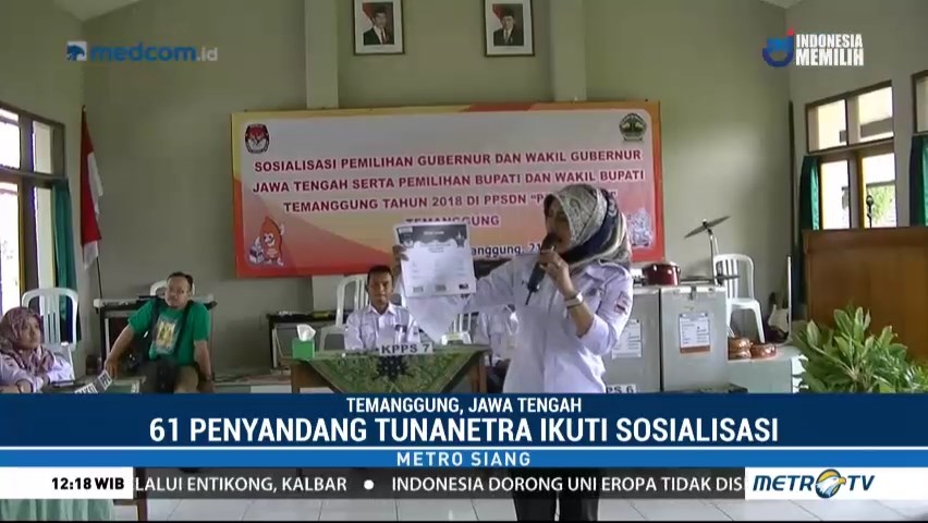 KPU Temanggung Gelar Simulasi Pencoblosan Bagi Kaum Disabilitas