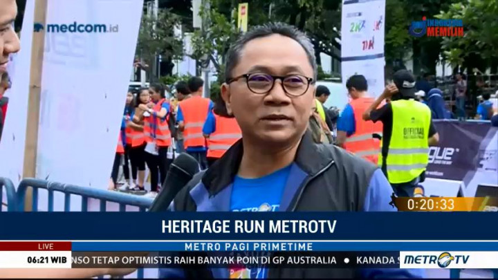 Ikuti Metro TV Heritage Run, Ketua MPR: Jaga Kesehatan Lebih Mudah dari Mengobati