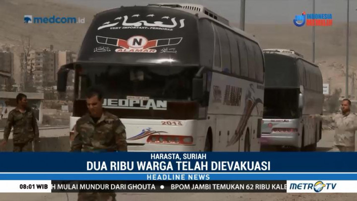 Warga Suriah Dievakuasi dari Harasta
