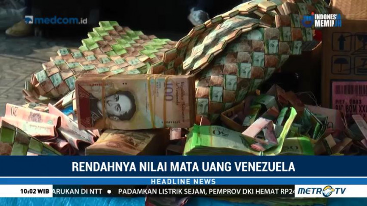 Hiperinflasi di Venezuela, Uang Tunai Bolivar Jadi Bahan Kerajinan Tangan