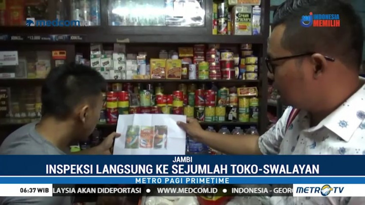 Antisipasi Peredaran Sarden Bercacing, Petugas Gabungan Razia Toko di Jambi