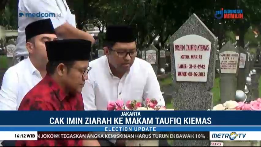 Cak Imin Ziarah ke Makam Taufiq Kiemas