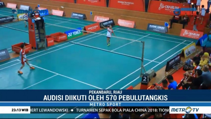 23 Pebulutangkis Muda Pekanbaru Lolos Audisi Umum Djarum