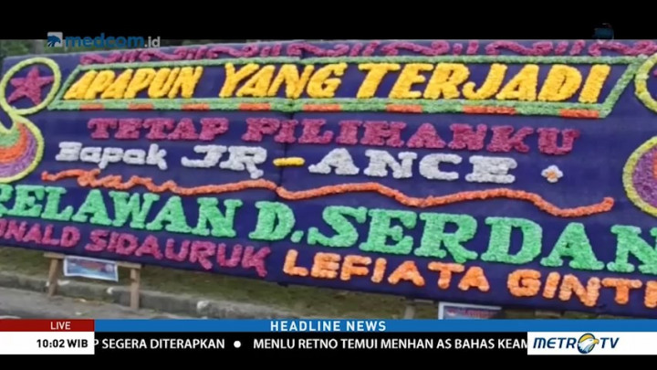 PTTUN Medan Dibanjiri Karangan Bunga untuk JR Saragih