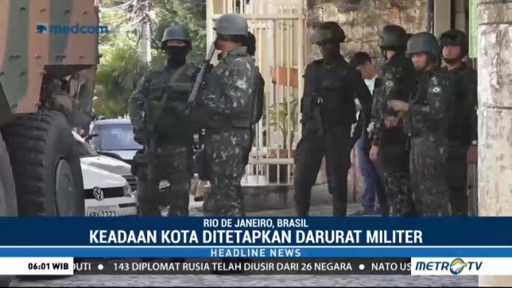 Ribuan Tentara Diterjunkan Perangi Gembong Narkoba di Brasil