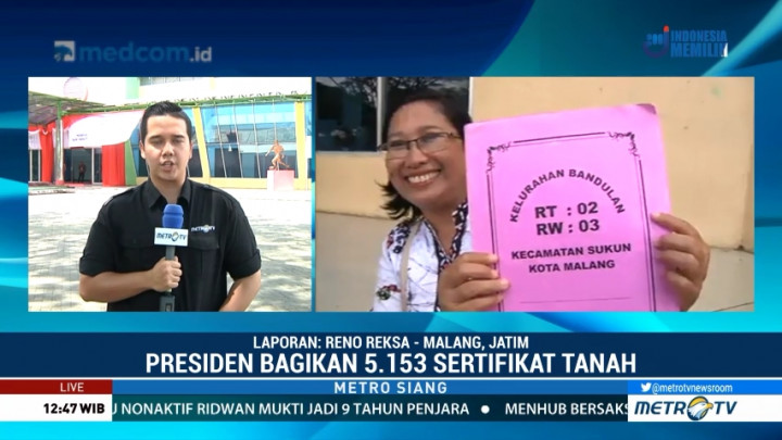 Jokowi akan Bagikan 5.153 Sertifikat Tanah di Malang