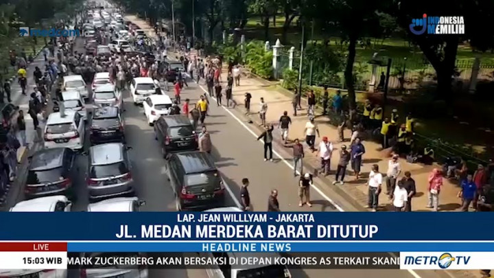 Unjuk Rasa Taksi Online, Medan Merdeka Barat Ditutup