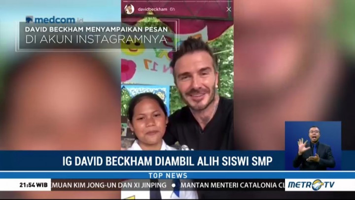 Saat Instagram David Beckham Diambil Alih Siswi SMP