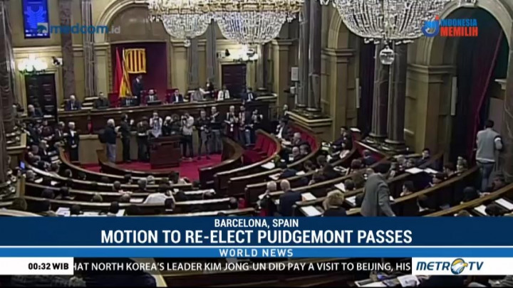 Motion to Re-elect Carles Puigdemont Passes