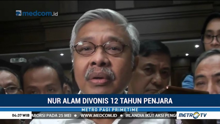 Nur Alam Divonis 12 Tahun Penjara