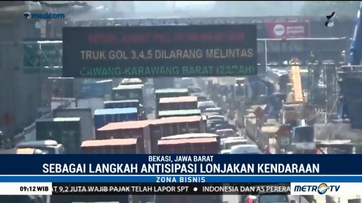 Libur Paskah, Truk Dilarang Masuk Tol Jakarta-Cikampek