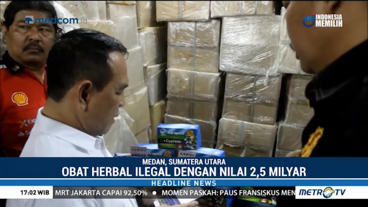 BPOM Gerebek Gudang Obat Herbal Ilegal di Medan