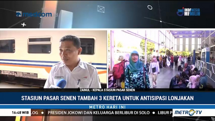 Libur Paskah, Stasiun Pasar Senen Siapkan Tiga Kereta Tambahan