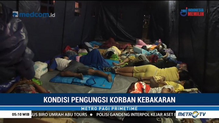 Begini Kondisi Pengungsian Korban Kebakaran di Taman Kota