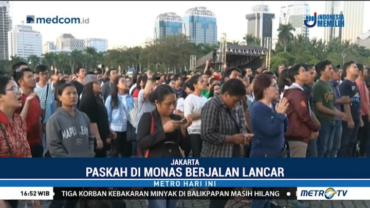 Ribuan Jemaat GBI Rayakan Paskah di Monas