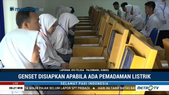 UNBK di SMKN 3 Palembang Dibagi Tiga Sesi