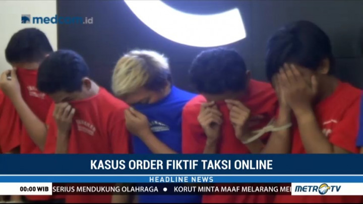 Polisi Tangkap 16 Pelaku Order Fiktif Taksi Online di Surabaya