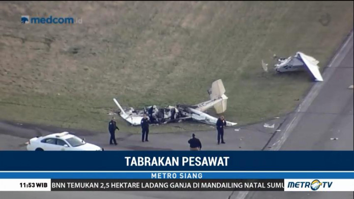 Tabrakan Pesawat di AS, Dua Orang Tewas