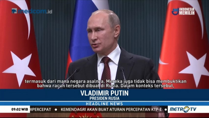 Bertemu Erdogan, Putin Angkat Bicara soal Kasus Sergei Skripal