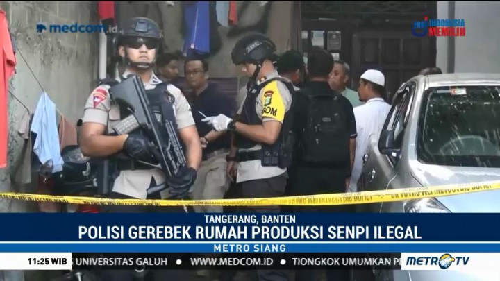 Polisi Gerebek Rumah Perakitan Senpi Ilegal di Tangerang