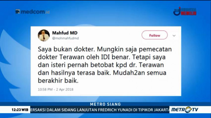 Reaksi Tokoh Publik Terhadap Sanksi untuk Dokter Terawan