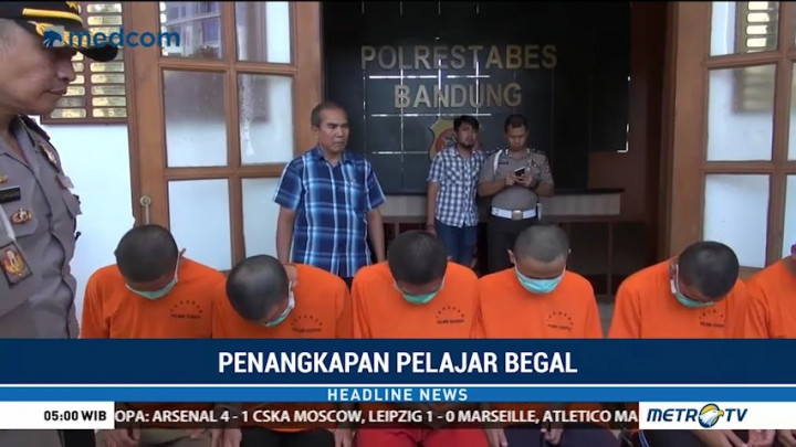 Polisi Tangkap Tujuh Pelajar Pelaku Begal di Bandung