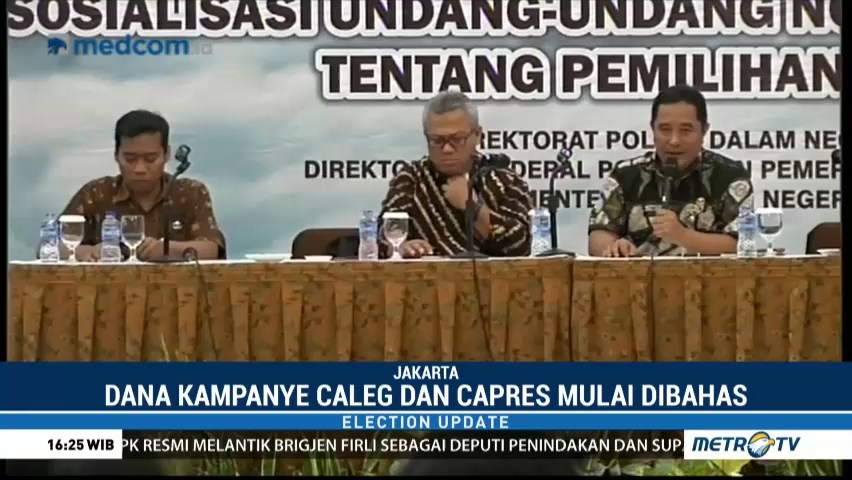 KPU Mulai Pembahasan Dana Kampanye Caleg dan Capres
