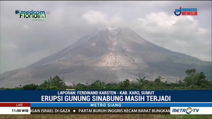 PVMBG: Aktivitas Gunung Sinabung Masih Tinggi