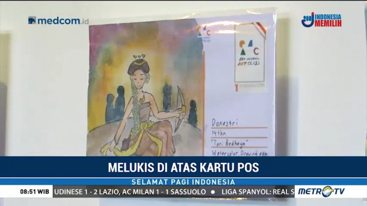 Melukis di Atas Kartu Pos