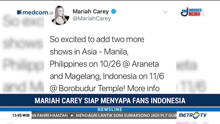 Konser Mariah Carey akan Digelar di Candi Borobudur