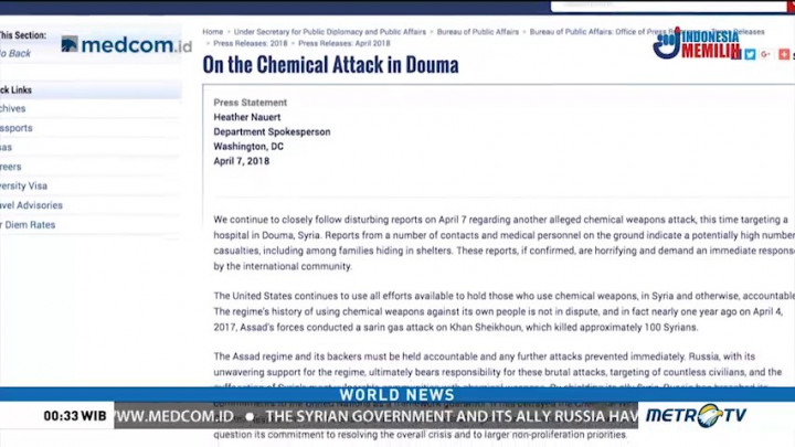 Trump Accuses Putin, Iran for Enabling Atrocities in Syria