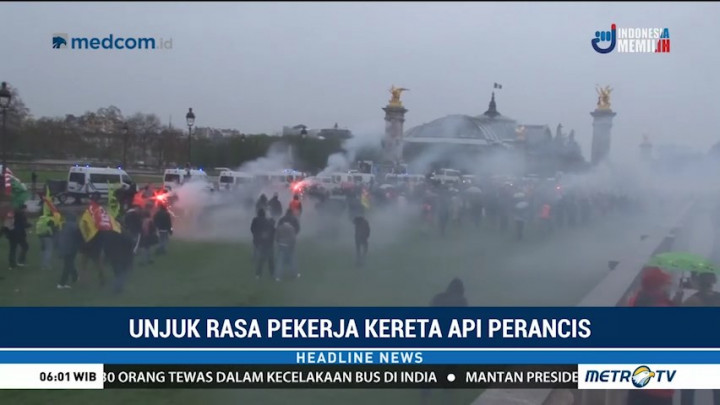 Serikat Pekerja Kereta Api Perancis Tolak Kebijakan Macron