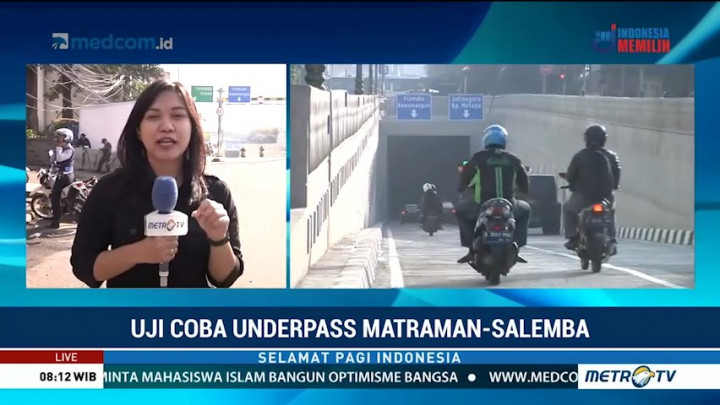 Uji Coba Underpass Matraman-Salemba Dilakukan Pagi Ini