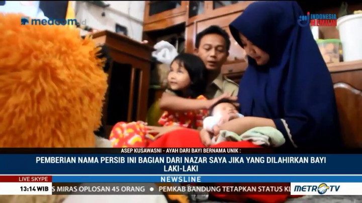 Unik, Ayah Ini Beri Nama Anaknya Persib Satu Sembilan Tiga Tiga